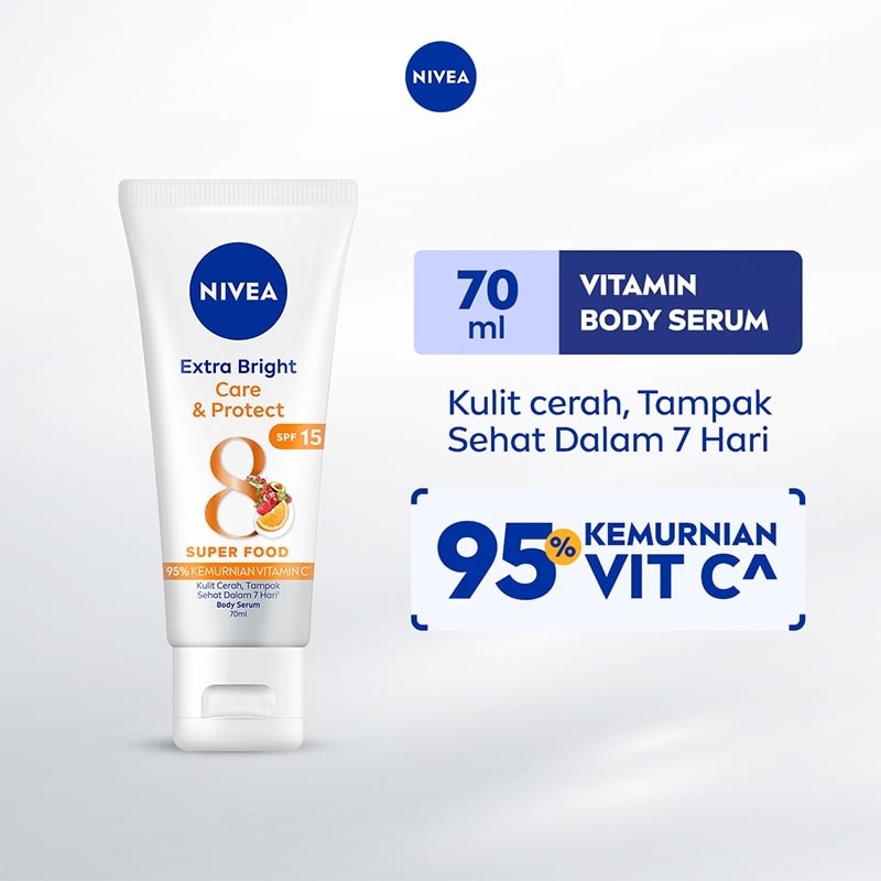 Promo Harga Nivea Body Serum Extra White Care & Protect 70 ml - Watsons