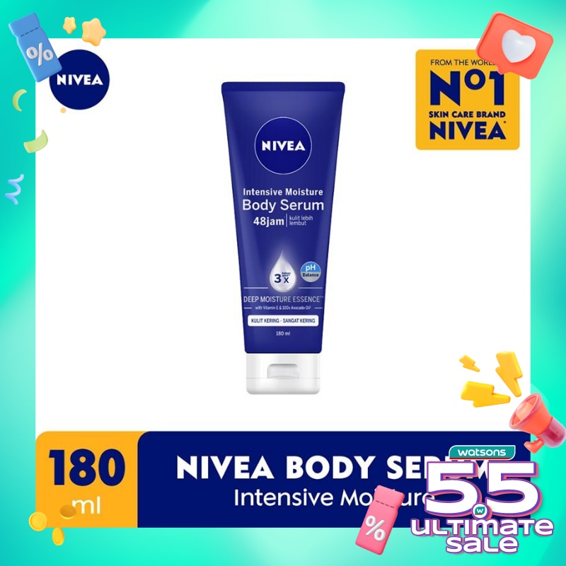 Promo Harga Nivea Body Serum Intensive Moisture 180 ml - Watsons