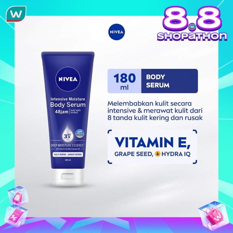 Promo Harga Nivea Body Serum Intensive Moisture 180 ml - Watsons
