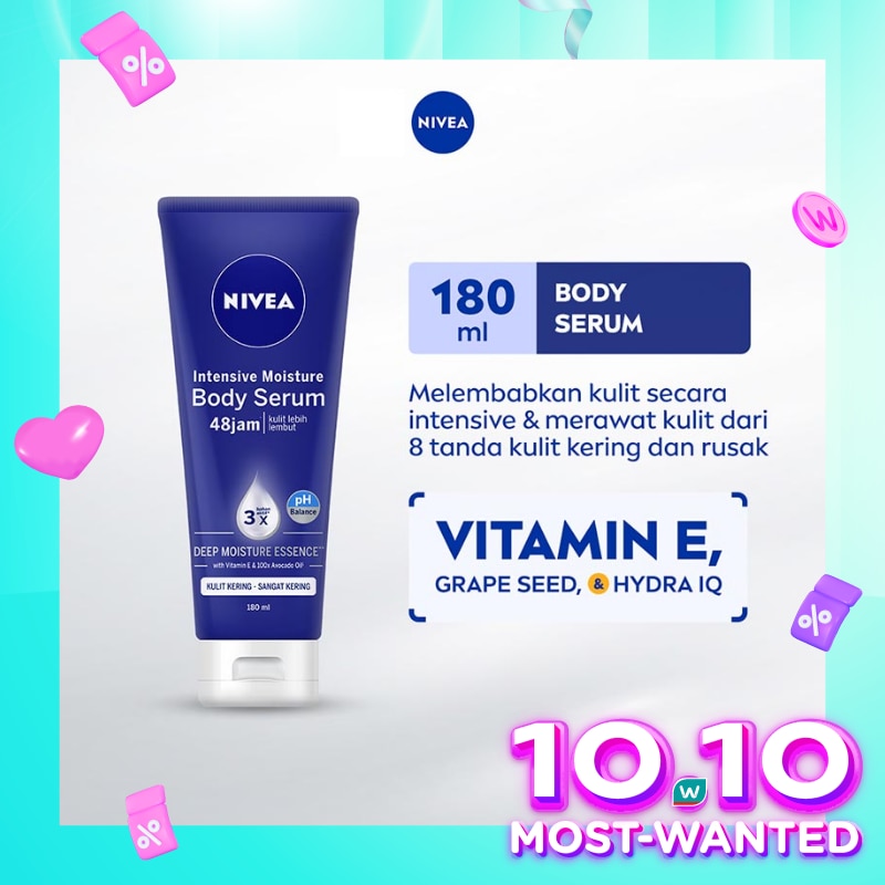 Promo Harga Nivea Body Serum Intensive Moisture 180 ml - Watsons
