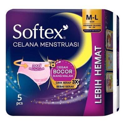 Softex Celana Menstruasi M-L 5'S - Pembalut Celana