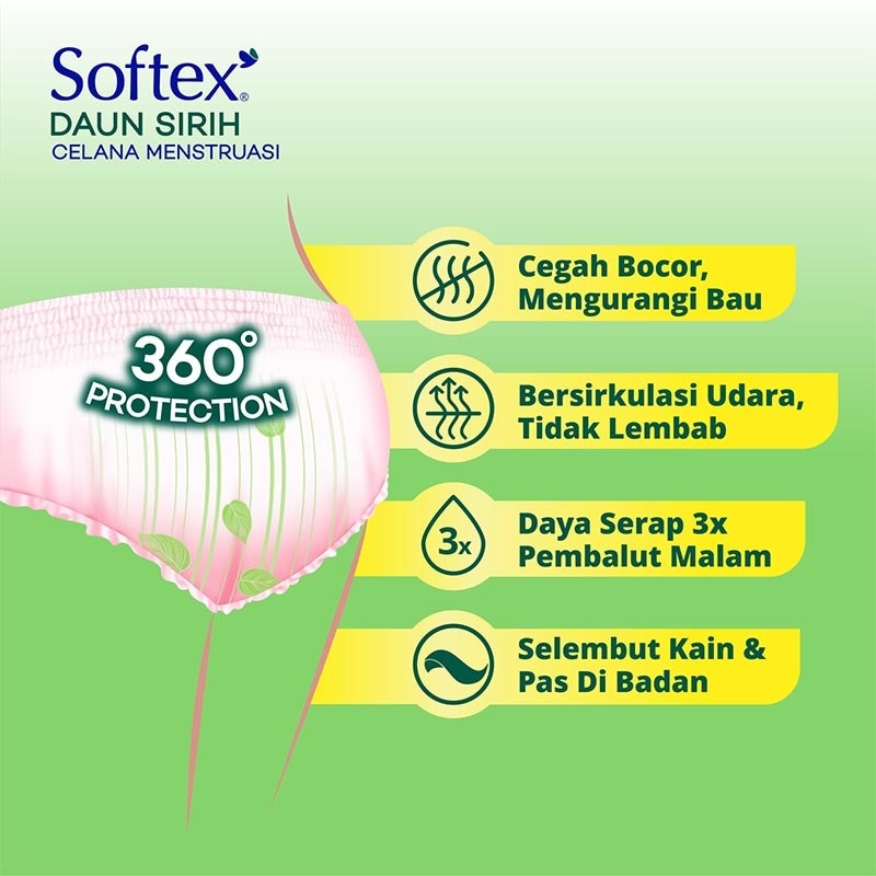 Celana Menstruasi Daun Sirih M-L 2'S - Pembalut Celana