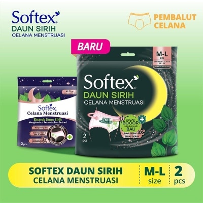 SOFTEX Celana Menstruasi Daun Sirih M-L 2'S - Pembalut Celana