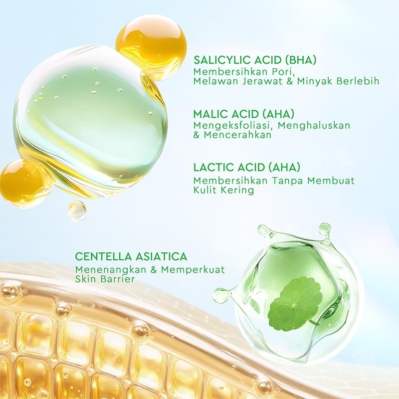 Glad2Glow Centella Salicylic Acid Exfoliating Acne Pads 30'S