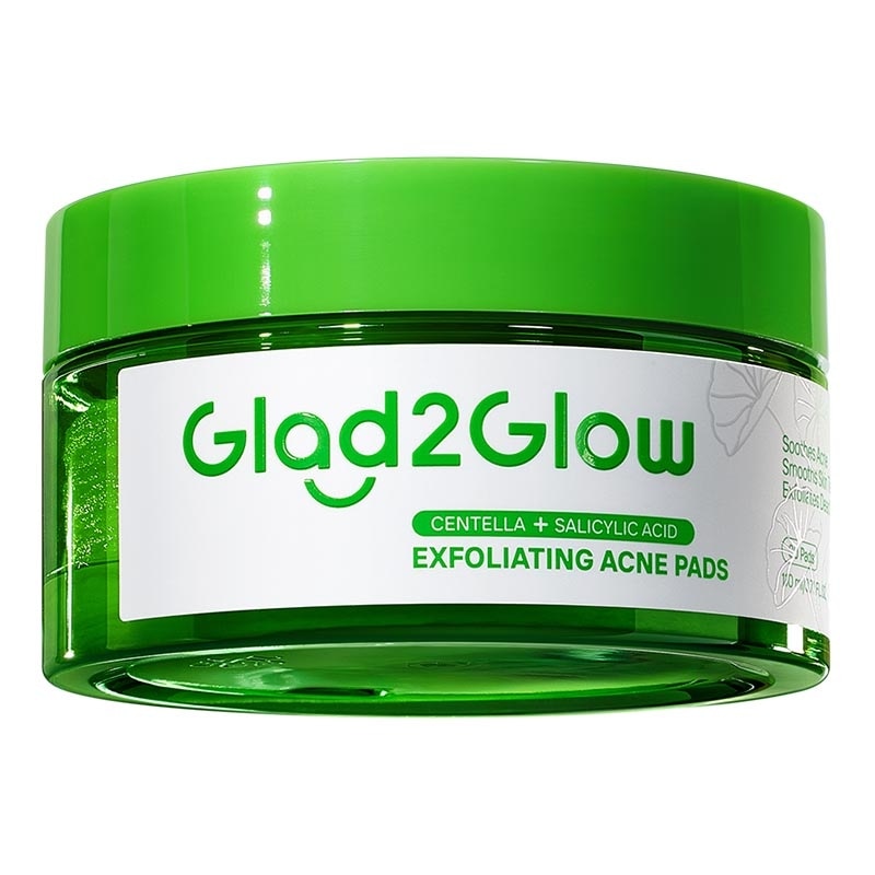 Glad2Glow Centella Salicylic Acid Exfoliating Acne Pads 30'S