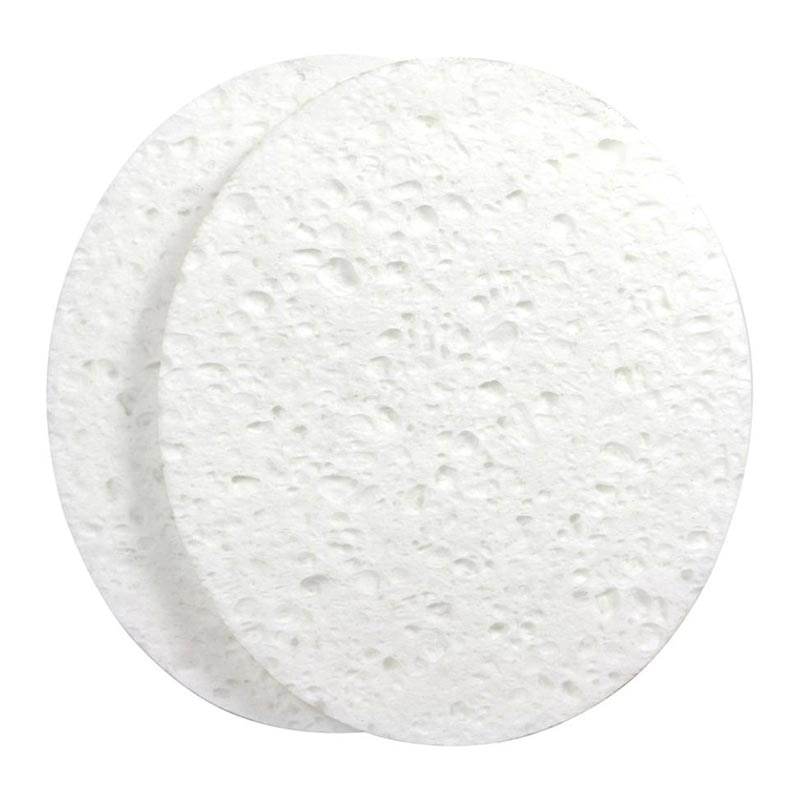 Puff Qvs 10-1066 2 large natural cellulose facial cleansing sponges