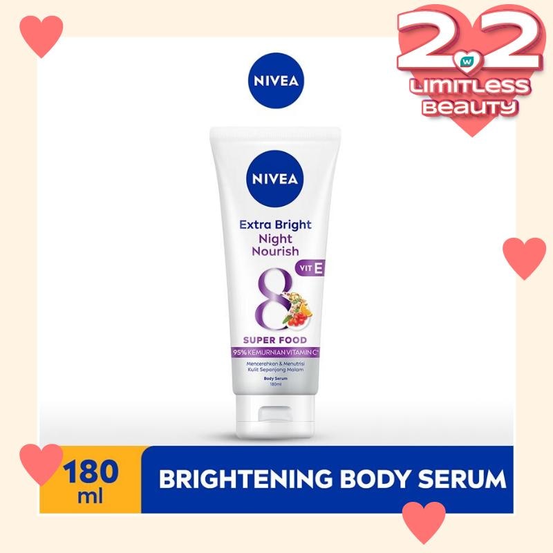 Nivea Body Serum Extra Bright Night Nourish 180mL