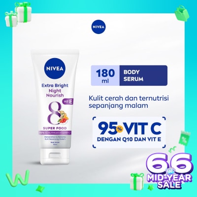NIVEA Nivea Body Serum Extra Bright Night Nourish 180mL