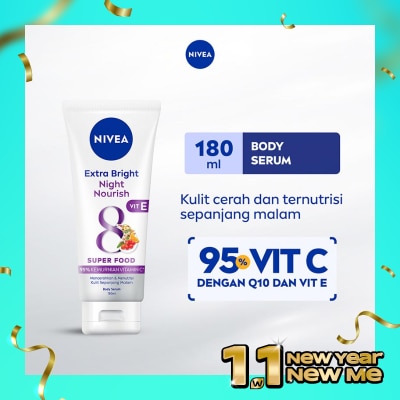 NIVEA Nivea Body Serum Extra Bright Night Nourish 180mL