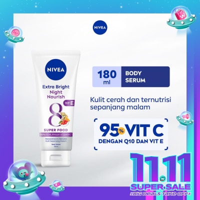 NIVEA Nivea Body Serum Extra Bright Night Nourish 180mL