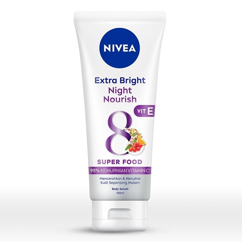 Nivea Body Serum Extra Bright Night Nourish 180mL