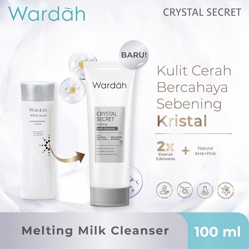 Crystal Secret Melting Milk Cleanser with Natural AHA+PHA 100ml