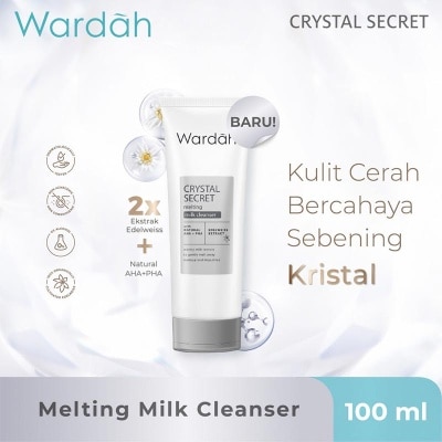 WARDAH Crystal Secret Melting Milk Cleanser with Natural AHA+PHA 100ml