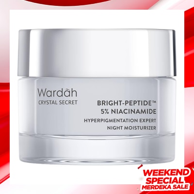 WARDAH Wardah Crystal Secret Bright-Peptide™ 5% Niacinamide Hyperpigmentation Expert Night Moisturizer 30g