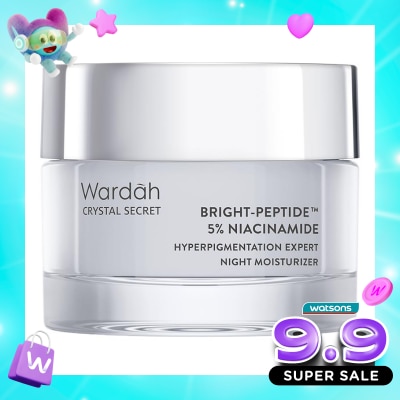 WARDAH - Wardah Crystal Secret Bright-Peptide™ 5% Niacinamide Hyperpigmentation Expert Night Moisturizer 30g image