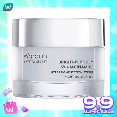 WARDAH Wardah Crystal Secret Bright-Peptide™ 5% Niacinamide Hyperpigmentation Expert Night Moisturizer 30g