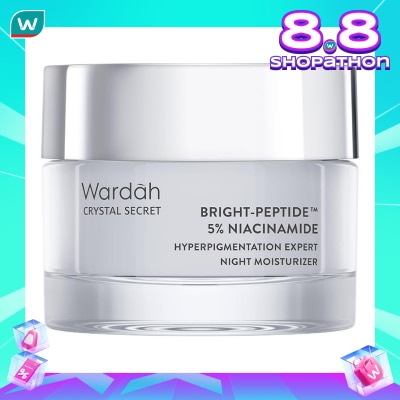 WARDAH Wardah Crystal Secret Bright-Peptide™ 5% Niacinamide Hyperpigmentation Expert Night Moisturizer 30g