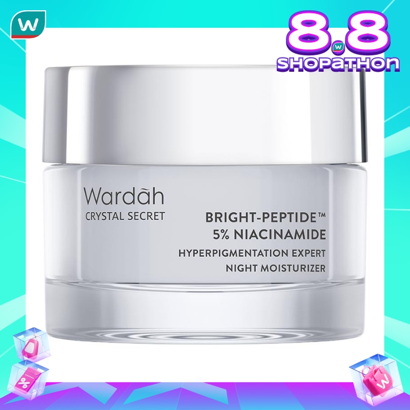 Wardah Crystal Secret Bright-Peptide™ 5% Niacinamide Hyperpigmentation Expert Night Moisturizer 30g