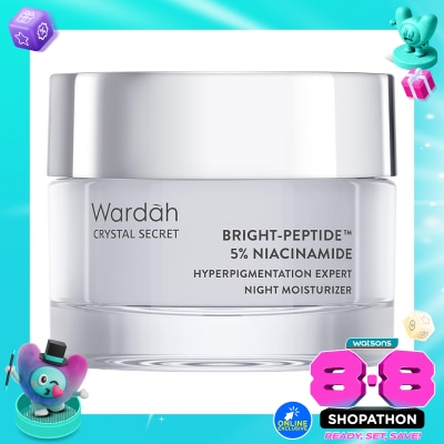 WARDAH - Wardah Crystal Secret Bright-Peptide™ 5% Niacinamide Hyperpigmentation Expert Night Moisturizer 30g image