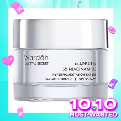 WARDAH Wardah Crystal Secret a-Arbutin 5% Niacinamide Hyperpigmentation Expert SPF 35 PA+++ Day Moisturizer 30g