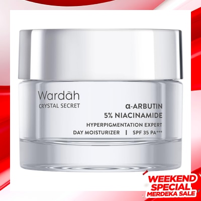 WARDAH Wardah Crystal Secret α-Arbutin 5% Niacinamide Hyperpigmentation Expert SPF 35 PA+++ Day Moisturizer 30g