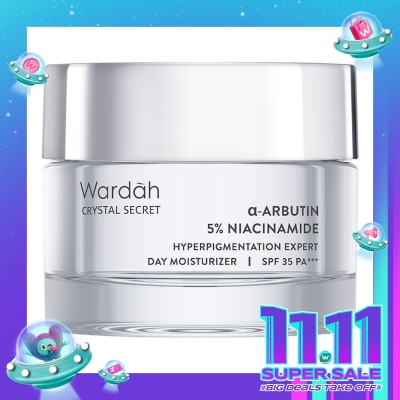 WARDAH Wardah Crystal Secret a-Arbutin 5% Niacinamide Hyperpigmentation Expert SPF 35 PA+++ Day Moisturizer 30g