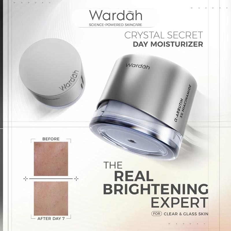 Wardah Crystal Secret a-Arbutin 5% Niacinamide Hyperpigmentation Expert SPF 35 PA+++ Day Moisturizer 30g