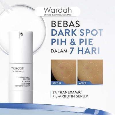 WARDAH - Wardah Crystal Secret 3% Tranexamic Complex a-Arbutin Dark Spot Corrector Serum 20ml