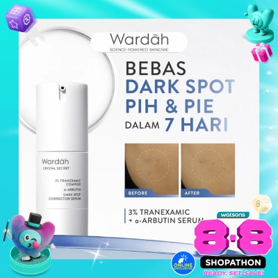 WARDAH - Wardah Crystal Secret 3% Tranexamic Complex a-Arbutin Dark Spot Corrector Serum 20ml image