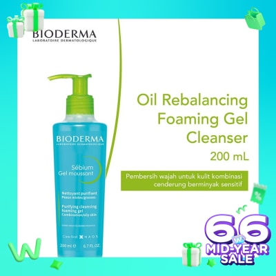BIODERMA Sebium Gel Moussant - Gentle Face Cleanser 200ml
