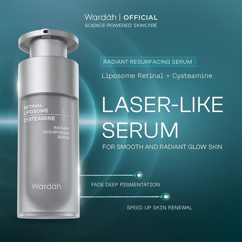 Wardah Radiant Resurfacing Retinal Cysteamine Serum 30ml - Serum pencerah