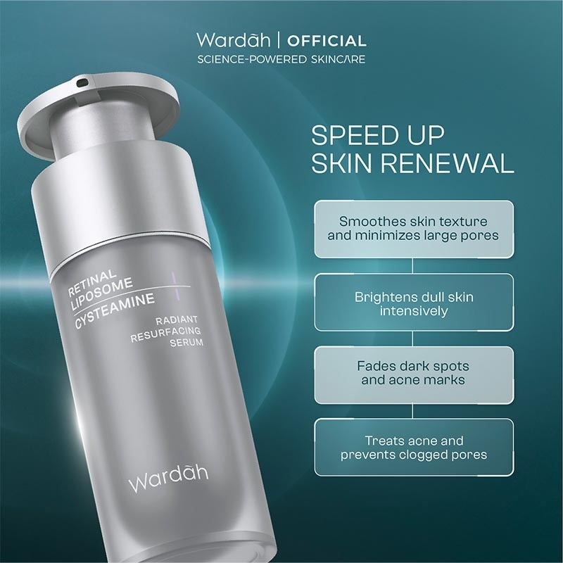 Wardah Radiant Resurfacing Retinal Cysteamine Serum 30ml - Serum pencerah