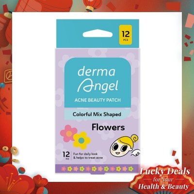 DERMA ANGEL Derma Angel Acne Beauty Patch Flowers 12'S