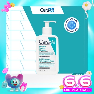CERAVE - CeraVe Blemish Control Cleanser 236ml - Daily Gentle Face Cleanser for Acne Prone Skin
