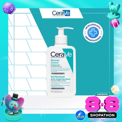 CERAVE - CeraVe Blemish Control Cleanser 236ml - Daily Gentle Face Cleanser for Acne Prone Skin image