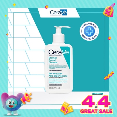 CERAVE - CeraVe Blemish Control Cleanser 236ml - Daily Gentle Face Cleanser for Acne Prone Skin