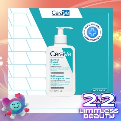 CERAVE CeraVe Blemish Control Cleanser 236ml - Daily Gentle Face Cleanser for Acne Prone Skin