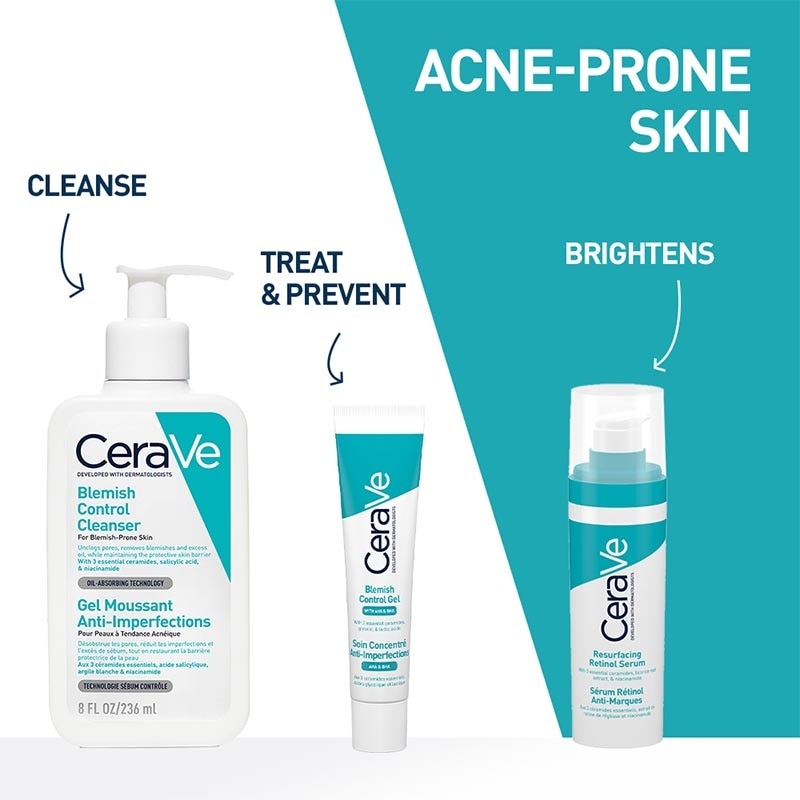 CeraVe Blemish Control Cleanser 88ml - Daily Gentle Face Cleanser for Acne Prone Skin