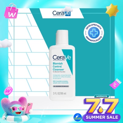 CERAVE - CeraVe Blemish Control Cleanser 88ml - Daily Gentle Face Cleanser for Acne Prone Skin
