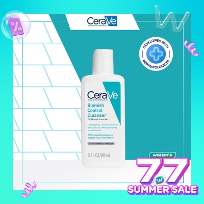 CERAVE CeraVe Blemish Control Cleanser 88ml - Daily Gentle Face Cleanser for Acne Prone Skin