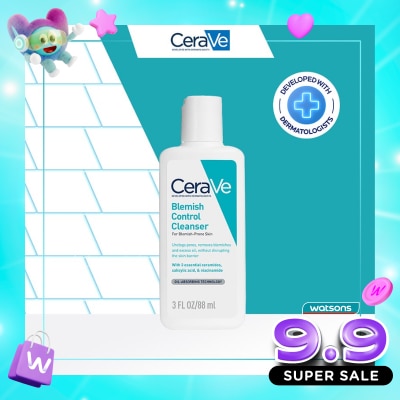 CERAVE - CeraVe Blemish Control Cleanser 88ml - Daily Gentle Face Cleanser for Acne Prone Skin image