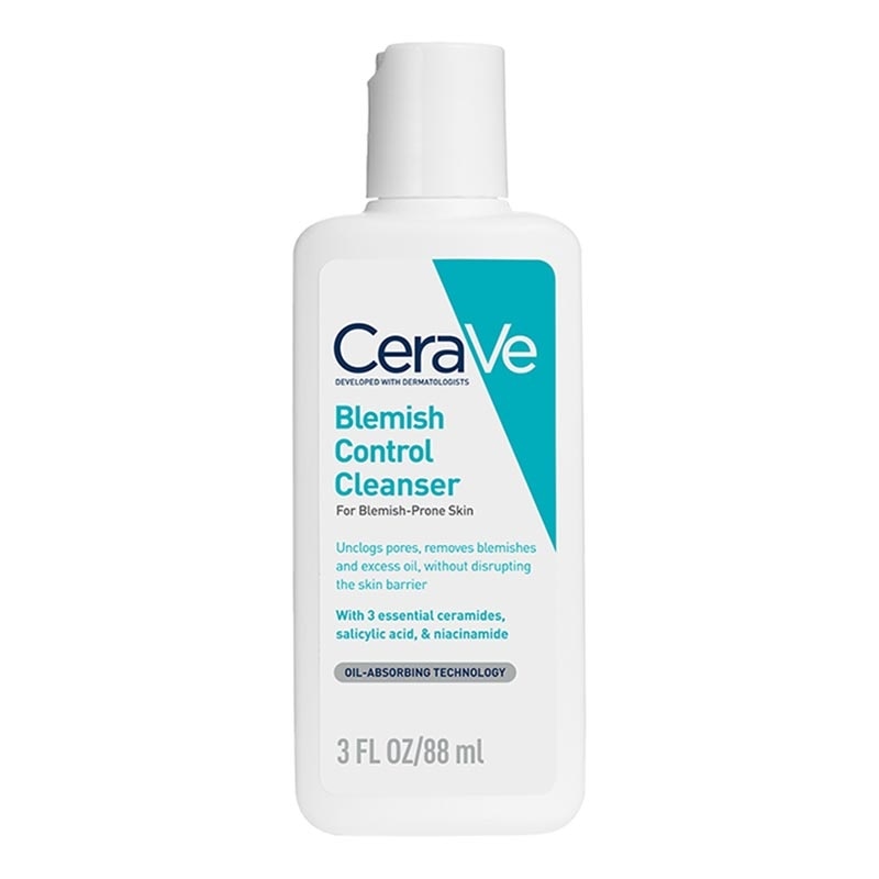 CeraVe Blemish Control Cleanser 88ml - Daily Gentle Face Cleanser for Acne Prone Skin