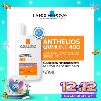 LA ROCHE POSAY La Roche Posay Anthelios UVMune 400 Anti-Dark Spots Fluid SPF50+ PA++++ 50ml - Sunscreen Kulit Normal/Sensitive dengan Noda Hitam