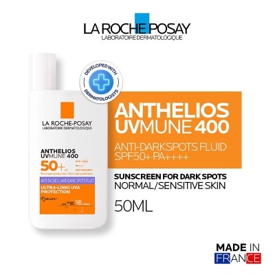 LA ROCHE POSAY La Roche Posay Anthelios UVMune 400 Anti-Dark Spots Fluid SPF50+ PA++++ 50ml -  Sunscreen Kulit Normal/Sensitive dengan Noda Hitam