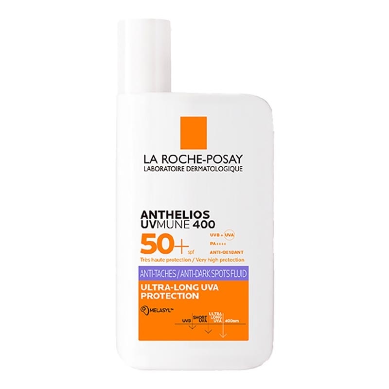 La Roche Posay Anthelios UVMune 400 Anti-Dark Spots Fluid SPF50+ PA++++ 50ml -  Sunscreen Kulit Normal/Sensitive dengan Noda Hitam