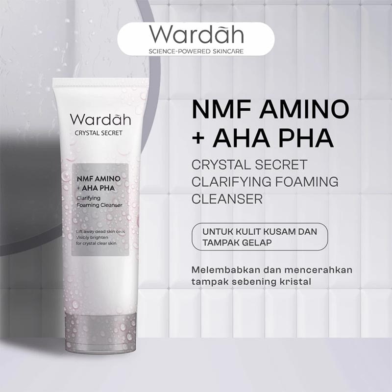 Wardah Crystal Secret NMF Amino + AHA PHA Clarifying Foaming Cleanser 100ml