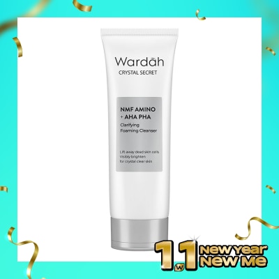 WARDAH Wardah Crystal Secret NMF Amino + AHA PHA Clarifying Foaming Cleanser 100ml
