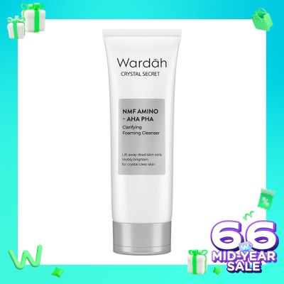 WARDAH Wardah Crystal Secret NMF Amino + AHA PHA Clarifying Foaming Cleanser 100ml
