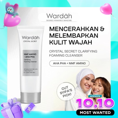 WARDAH Wardah Crystal Secret NMF Amino + AHA PHA Clarifying Foaming Cleanser 100ml image