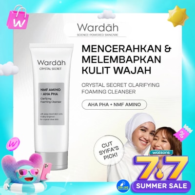 WARDAH Wardah Crystal Secret NMF Amino + AHA PHA Clarifying Foaming Cleanser 100ml